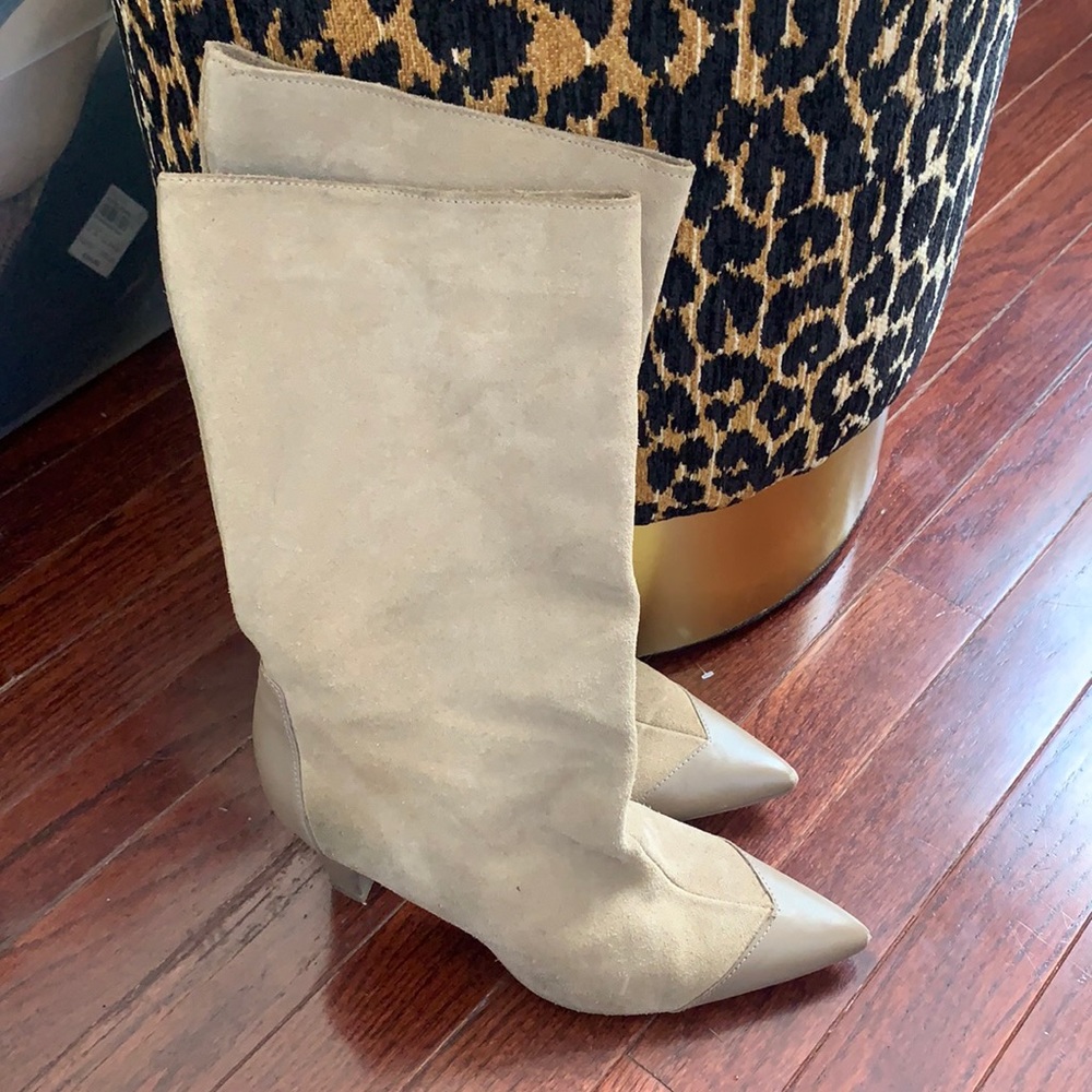 Zara Suede Boots with Heel